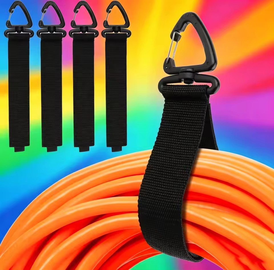 Cable Organizer - حامل منظم الأسلاك مع مشبك دوار،
