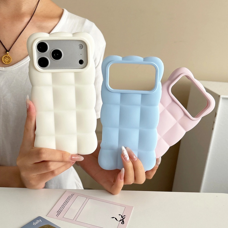 Huawei Mate 60 - جراب هاتف سيليكون بتصميم شبكي ثلاثي