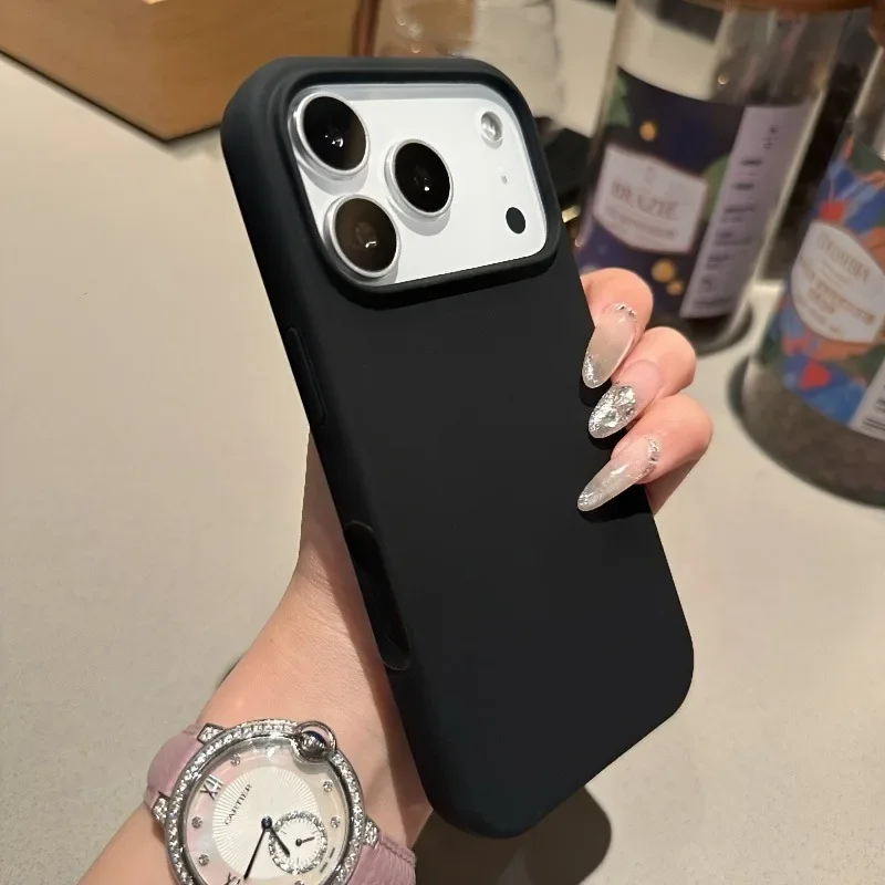 Wireless Charger - غطاء هاتف أنيق من السيليكون السائل