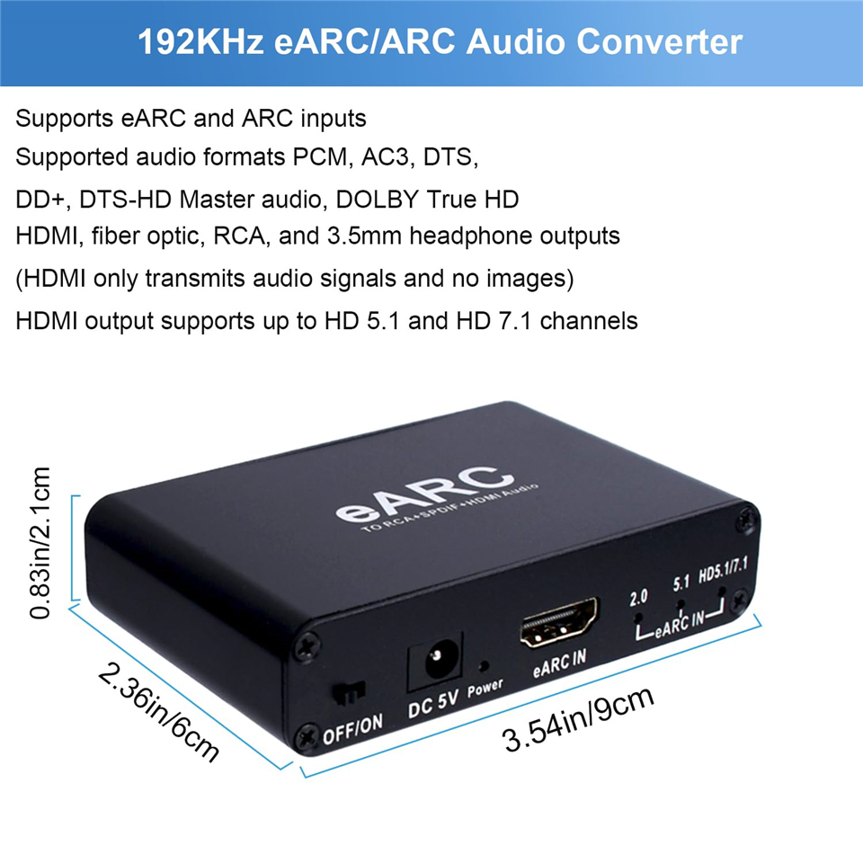 HDMI EARC ARC مستخرج الصوت 192 - مراجعة Hdmi Adapter وسعره