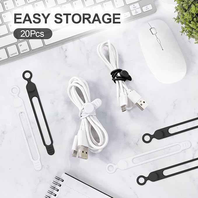 10 قطع من أربطة الكابلات السيل - مراجعة Cable Organizer وسعره