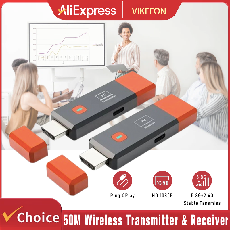 50 متر نقل لاسلكي فيديو جهاز ر - مراجعة Hdmi Adapter وسعره