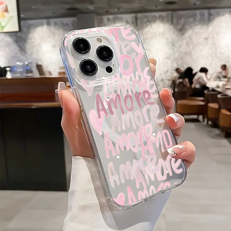 غطاء هاتف رومانسي بحروف وردية  - مراجعة Wireless Charger وسعره