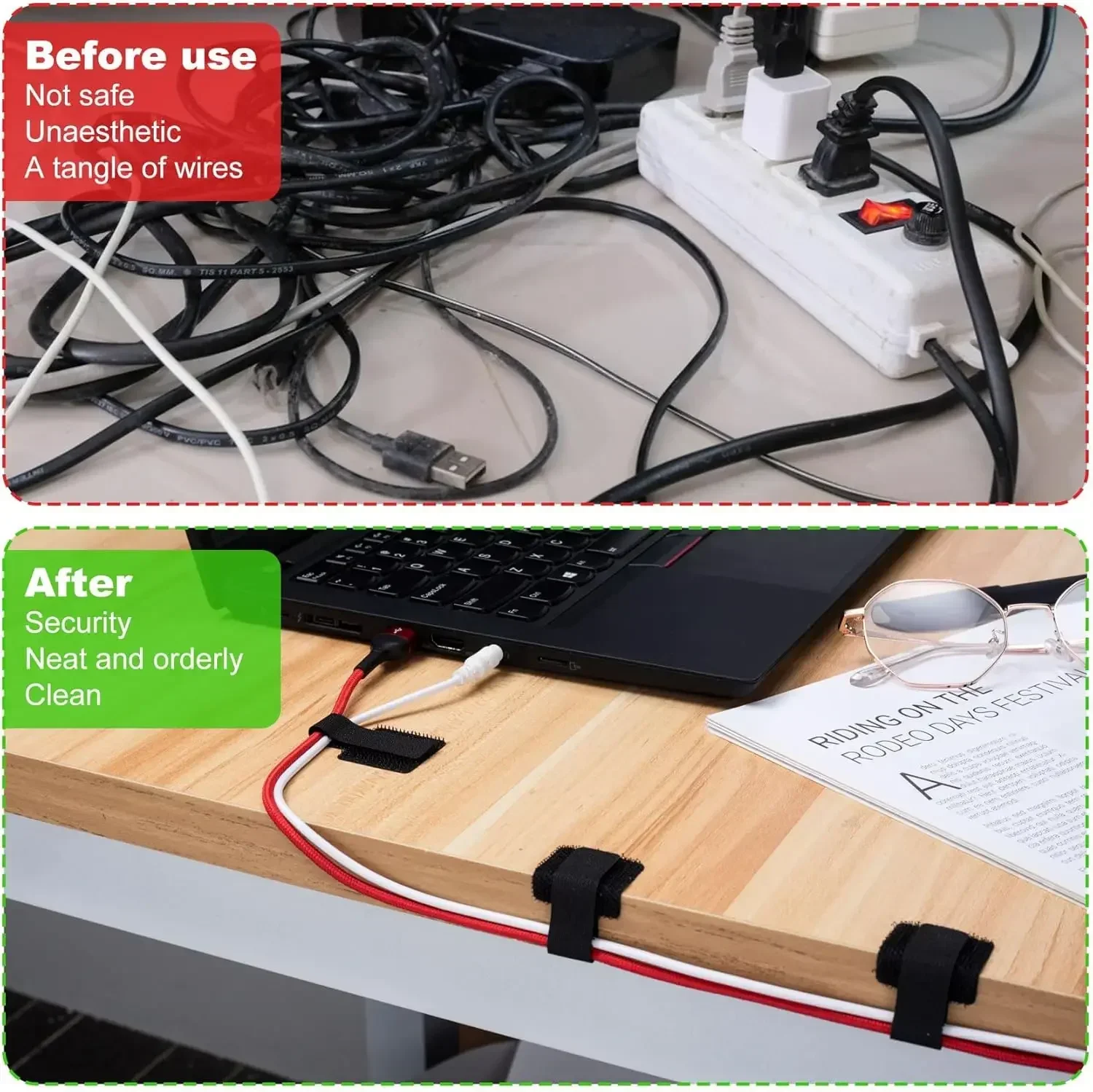 روابط كابلات جديدة قابلة لإعاد - مراجعة Cable Organizer وسعره