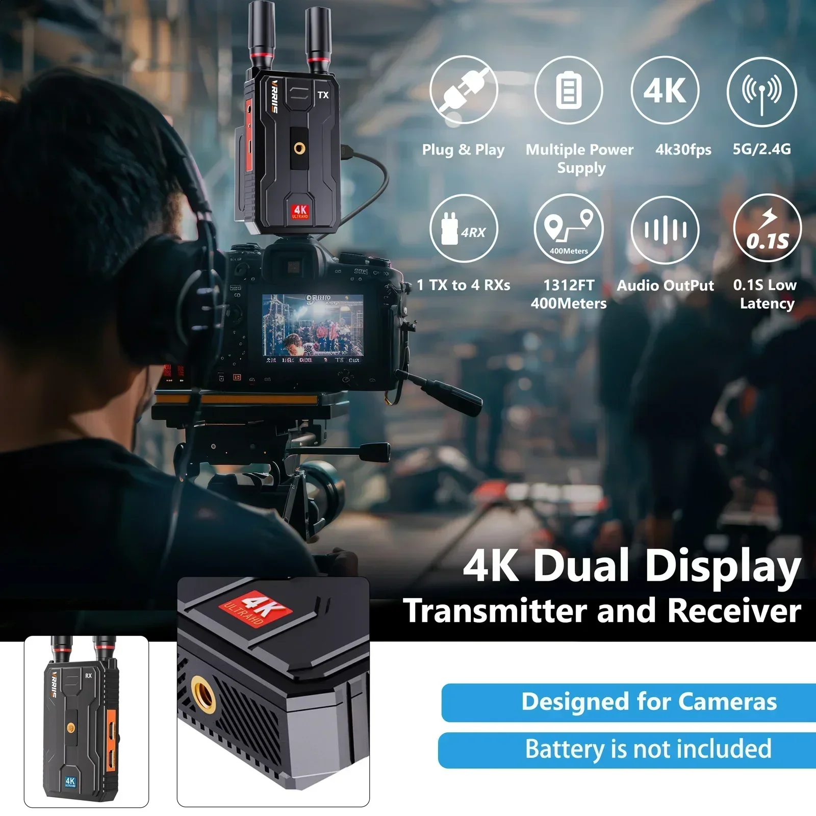 400m 5G 4K جهاز ريسيفر استقبال - مراجعة Hdmi Adapter وسعره